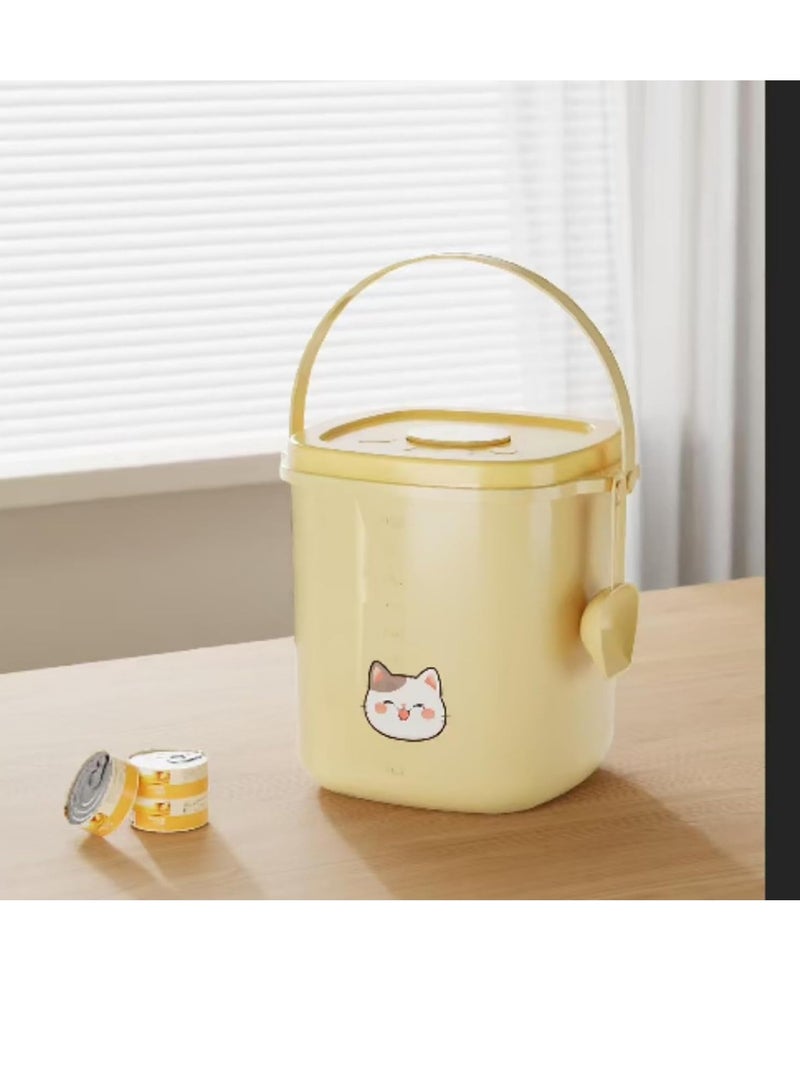 بيوينتي حاوية تخزين طعام القطط/الكلاب اللطيفة، سعة 10 لترات، بغطاء محكم، صندوق تخزين طعام الحيوانات الأليفة - Image 4